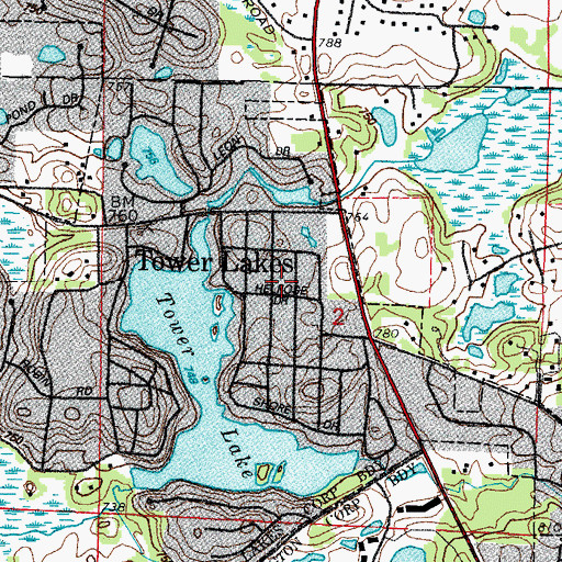 Topographic Map of Hussissian Park, IL