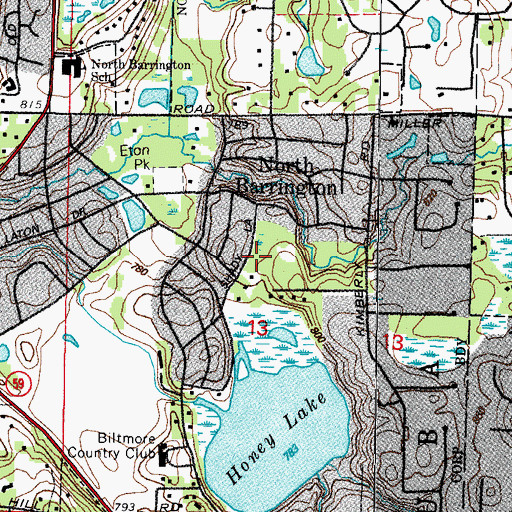 Topographic Map of Leonard Park, IL