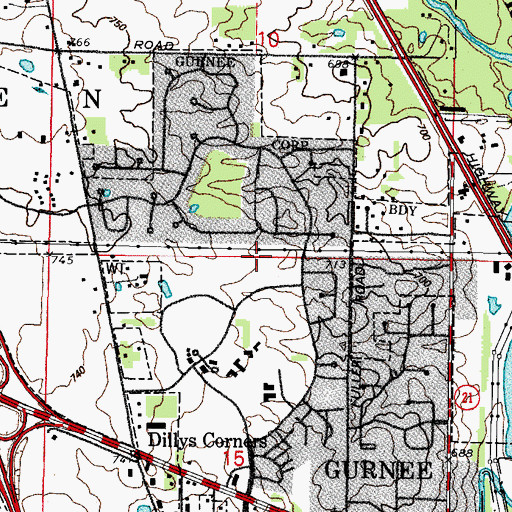 Topographic Map of Pembroke Community Park, IL