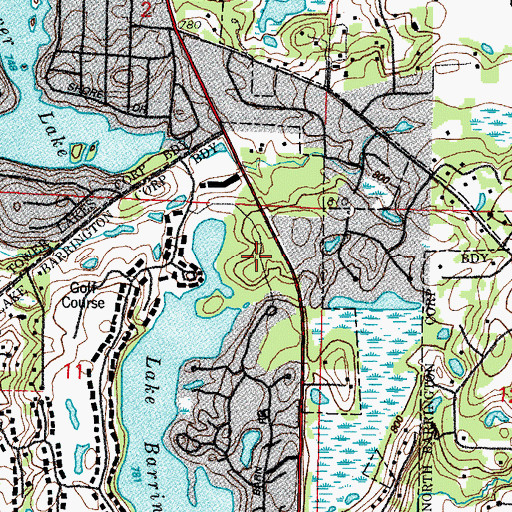 Topographic Map of The Commons Recreation Park, IL