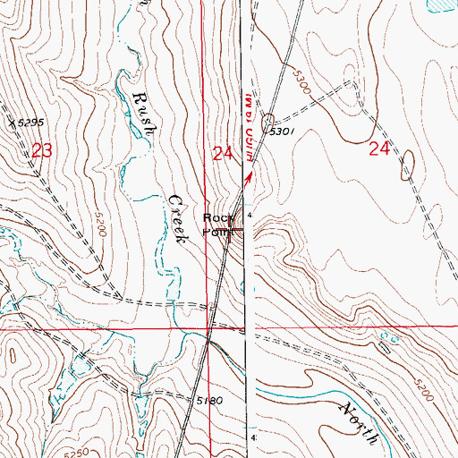 Topographic Map of Rock Point, CO