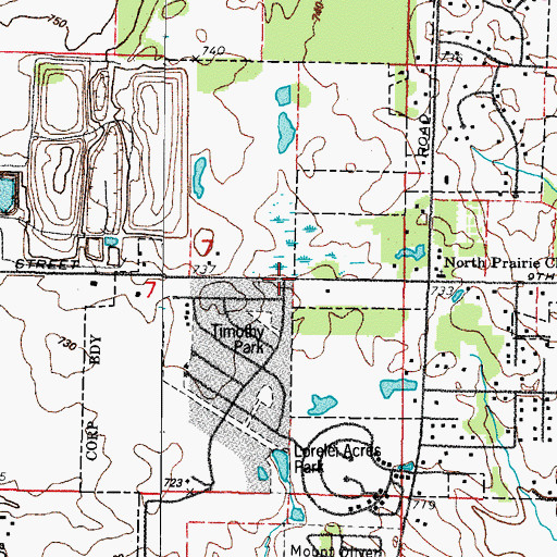 Topographic Map of Spirit of Life Christian School, IL