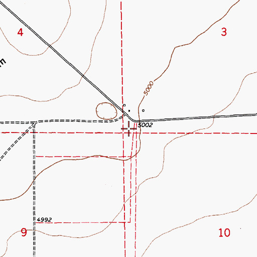 Topographic Map of Ninemile Flats, CO