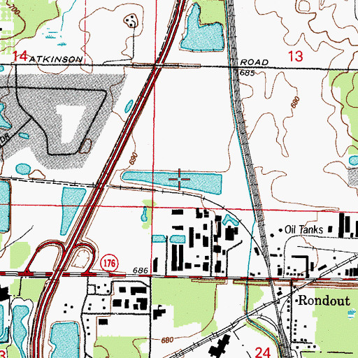 Topographic Map of Shady Lane Resort Lake, IL