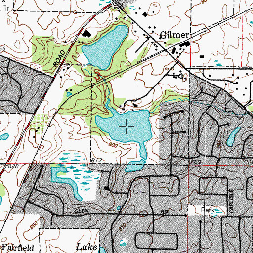 Topographic Map of Bresen Lake, IL