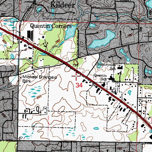 Topographic Map of Deer Park Town Center Shopping Center, IL