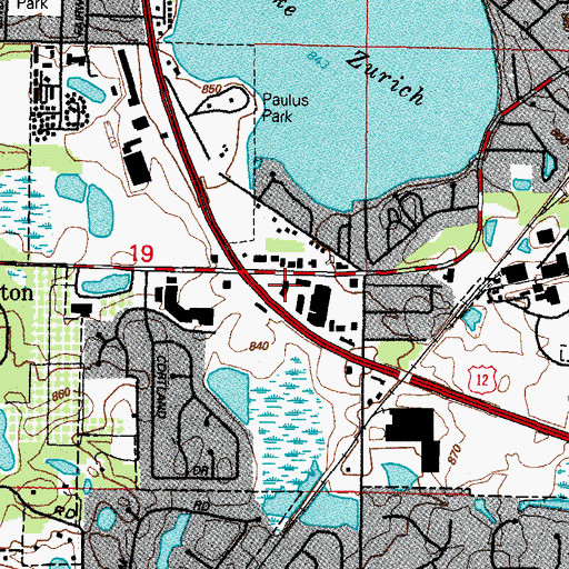 Topographic Map of First Executive Retail Center Shopping Center, IL