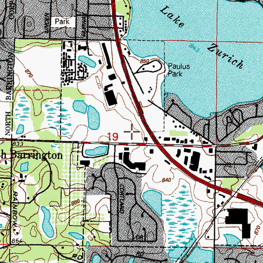 Topographic Map of Northlake Commons Shopping Center, IL