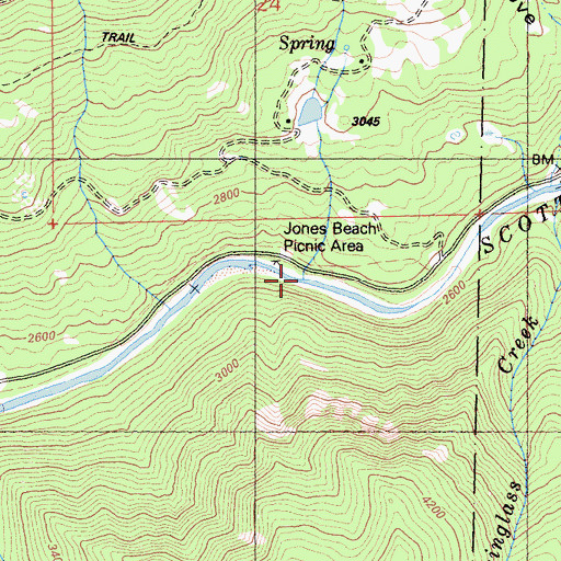 Topographic Map of Panther Gulch, CA