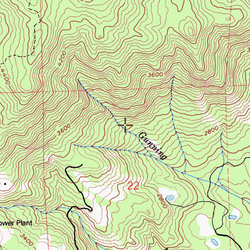 Topographic Map of Anderson-Bull Spring, CA