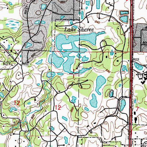 Topographic Map of Wynstone Country Club, IL