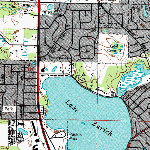 Topographic Map of Kuechmann Park, IL