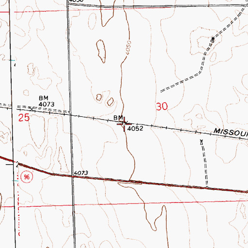 Topographic Map of Chivington Hill, CO