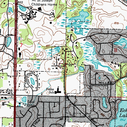 Topographic Map of Brierwoods, IL