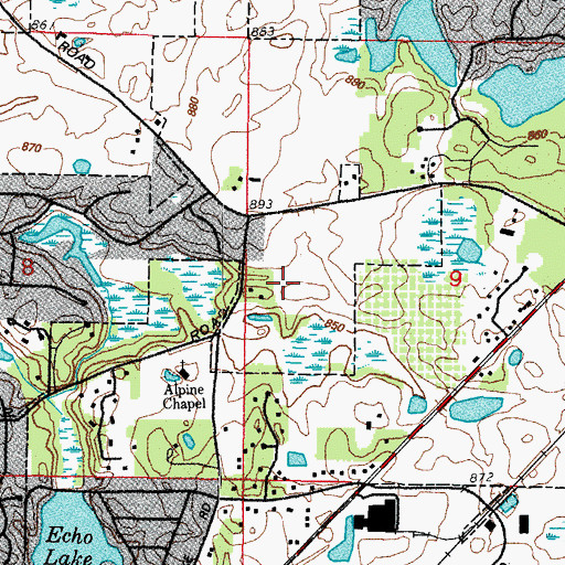 Topographic Map of Estates of Stone Creek, IL