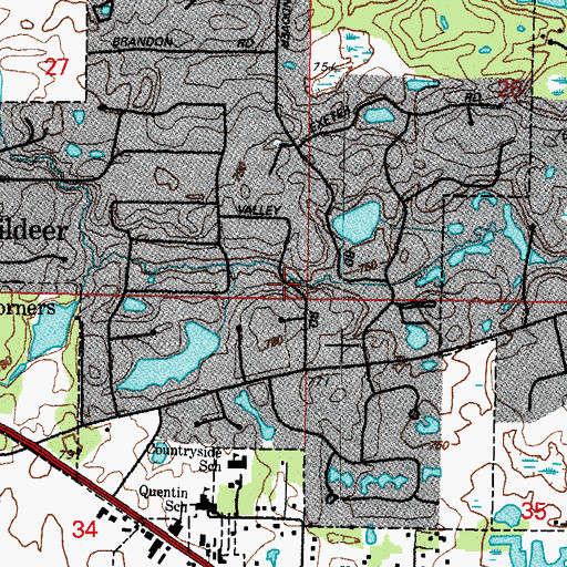 Topographic Map of Farmington, IL