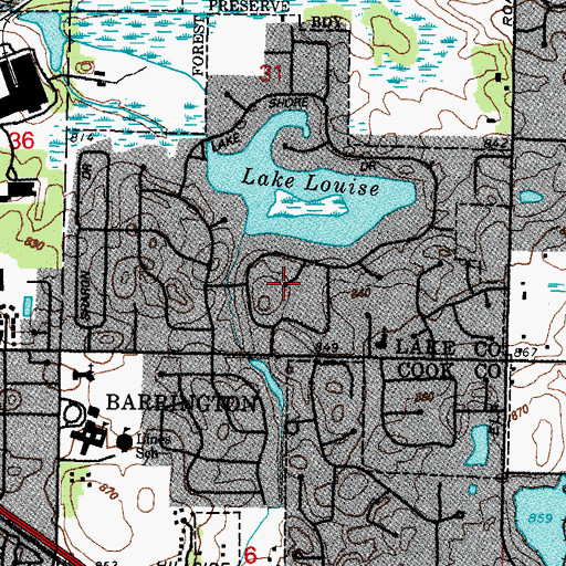 Topographic Map of Fox Point North, IL
