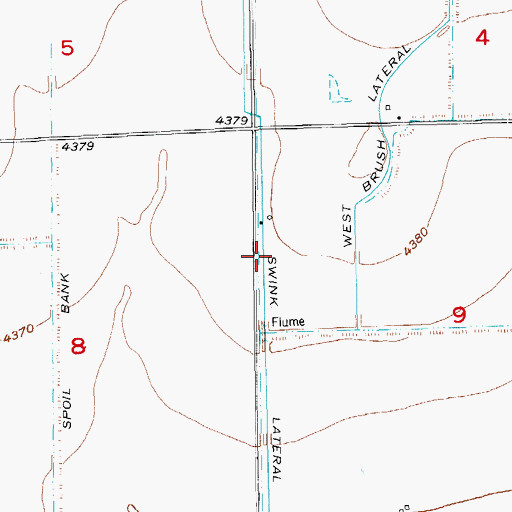Topographic Map of Swink Lateral, CO