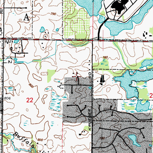 Topographic Map of Herons Crossing, IL