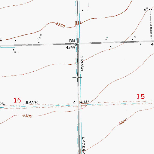 Topographic Map of Brush Lateral, CO