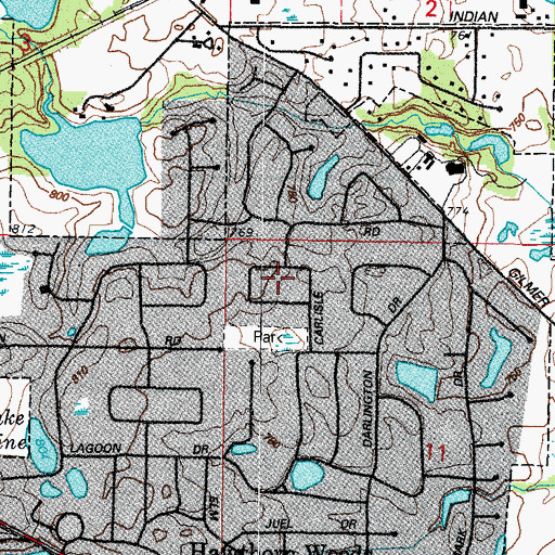 Topographic Map of Highview, IL