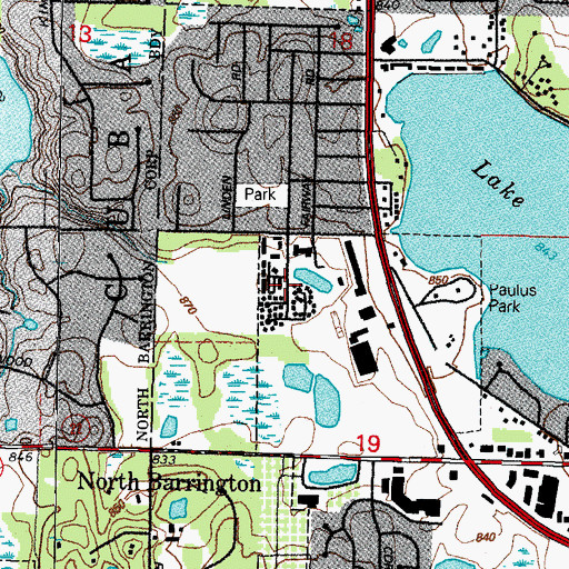 Topographic Map of Knollwood, IL