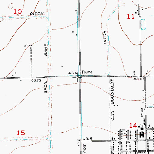 Topographic Map of South Ordway Lateral, CO