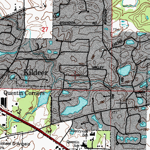 Topographic Map of Long Grove Valley, IL