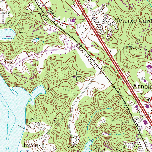 Topographic Map of Elizabeth Pond, MD