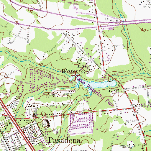 Topographic Map of Magothy Branch, MD