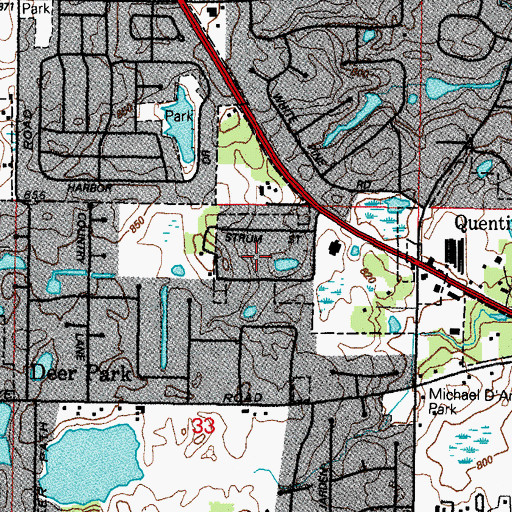 Topographic Map of Sturm Subdivision, IL