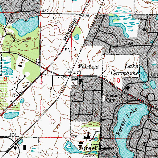 Topographic Map of Saint Matthew Lutheran School, IL