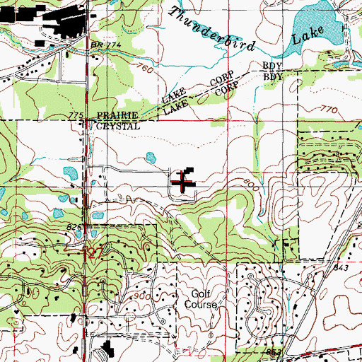 Topographic Map of Canterbury Place Retirement Home, IL