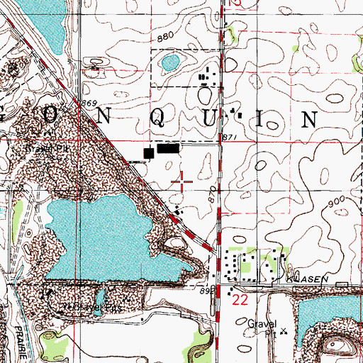 Topographic Map of D and S Industrial Park, IL