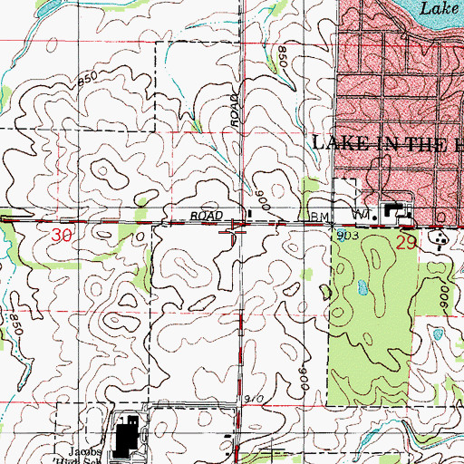 Topographic Map of Eagle Country Market Center Shopping Center, IL