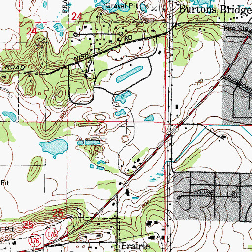 Topographic Map of Prairie Isle Golf Club, IL