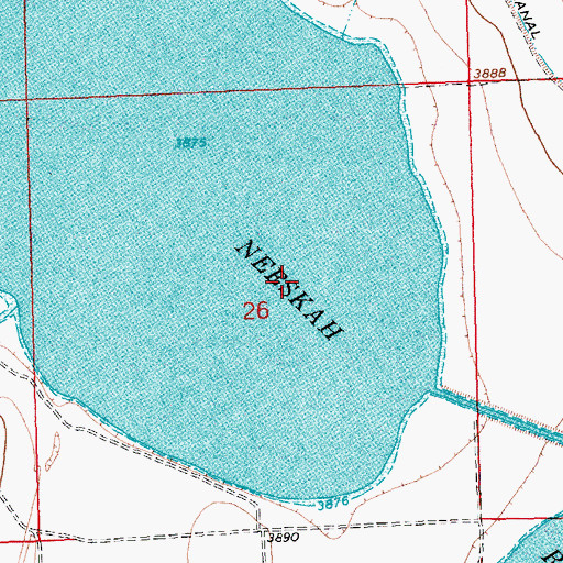 Topographic Map of Neeskah Reservoir, CO