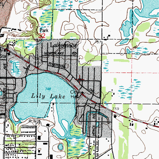 Topographic Map of First United Pentecostal Church, IL