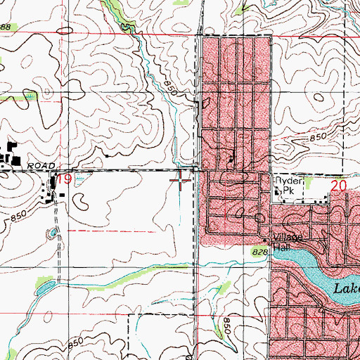 Topographic Map of Big Sky Park, IL