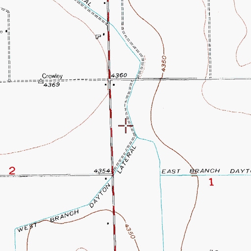 Topographic Map of Dayton Lateral, CO