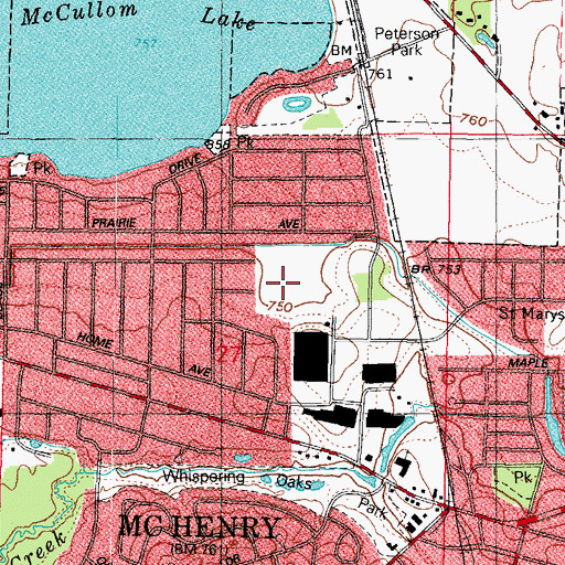 Topographic Map of William H Althoff Park, IL