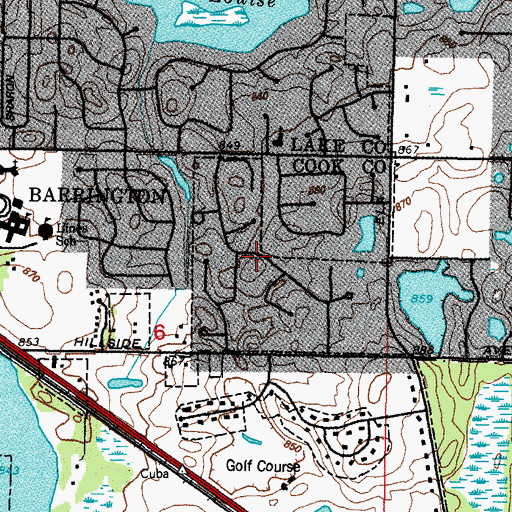Topographic Map of Howe Terrace, IL