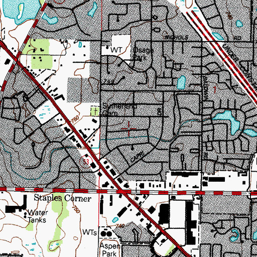 Topographic Map of Pinehurst Manor, IL