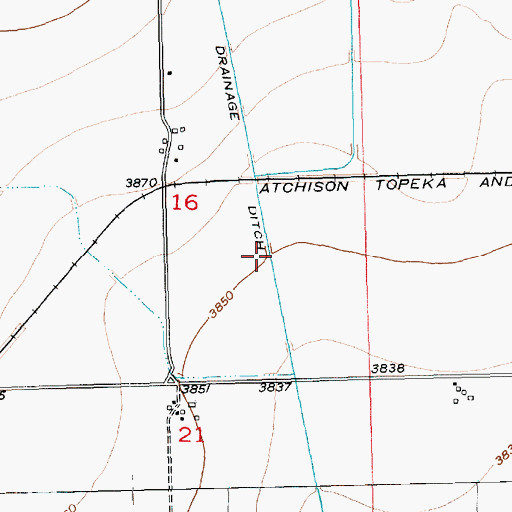 Topographic Map of Lubers Drainage Ditch, CO