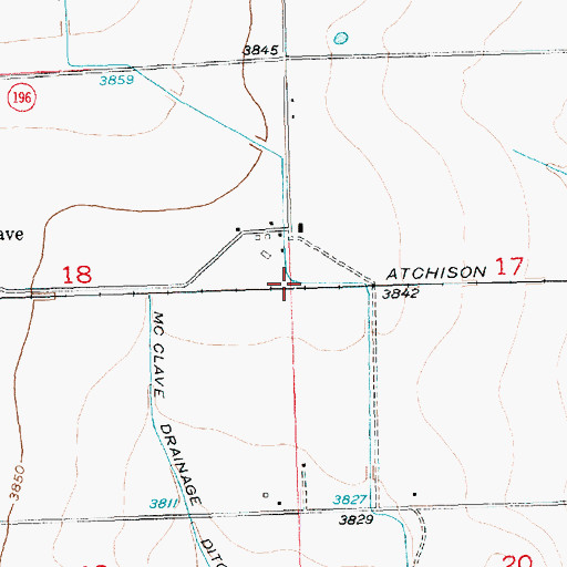 Topographic Map of Sunflower Ditch, CO