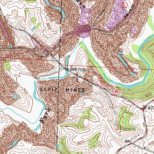 Topographic Map of Otho Post Office (historical), OH