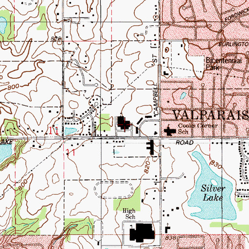 Topographic Map of Special Education Learning Facility, IN