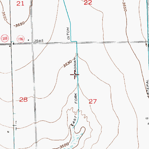 Topographic Map of East Fork Dead Ditch, CO