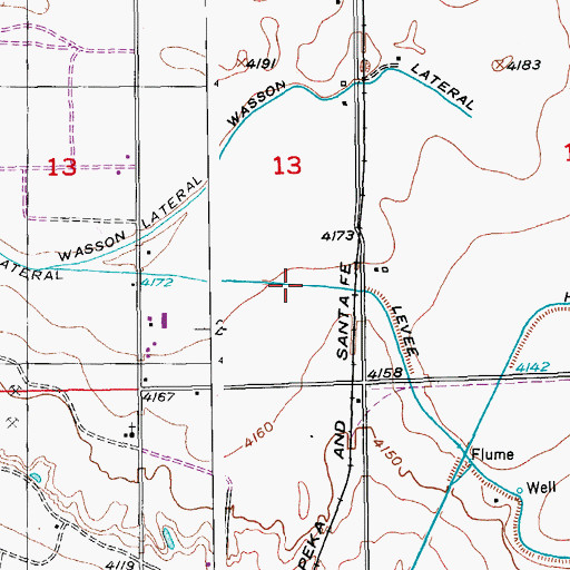 Topographic Map of Jackson Lateral, CO