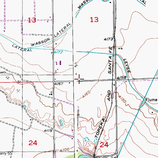 Topographic Map of Wasson Lateral, CO
